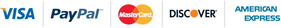 Accepted payments – Visa PayPal Mastercard Discover American Express